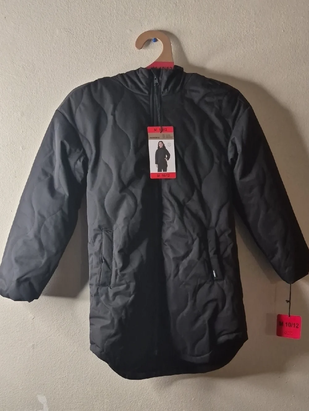 Mondetta Black Quilted Hooded Puffer Jacket